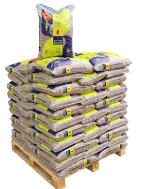 Palet de pellets Asturias en sacos de 15 kg para calefacción
