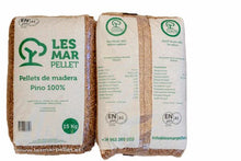 Palet de pellets Lesmar Pellet ENplus Pino 100% en sacos de 15 kg para calefacción